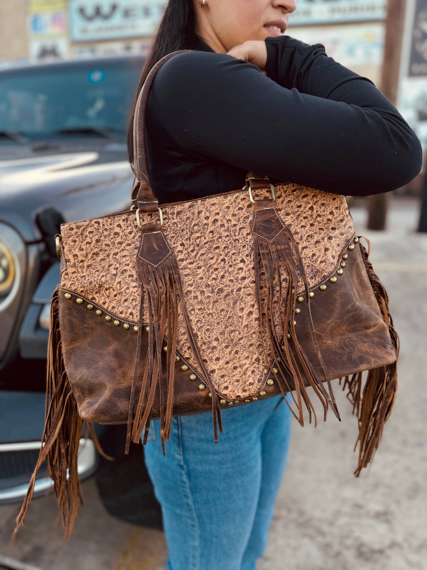 Ostrich Leather Purse