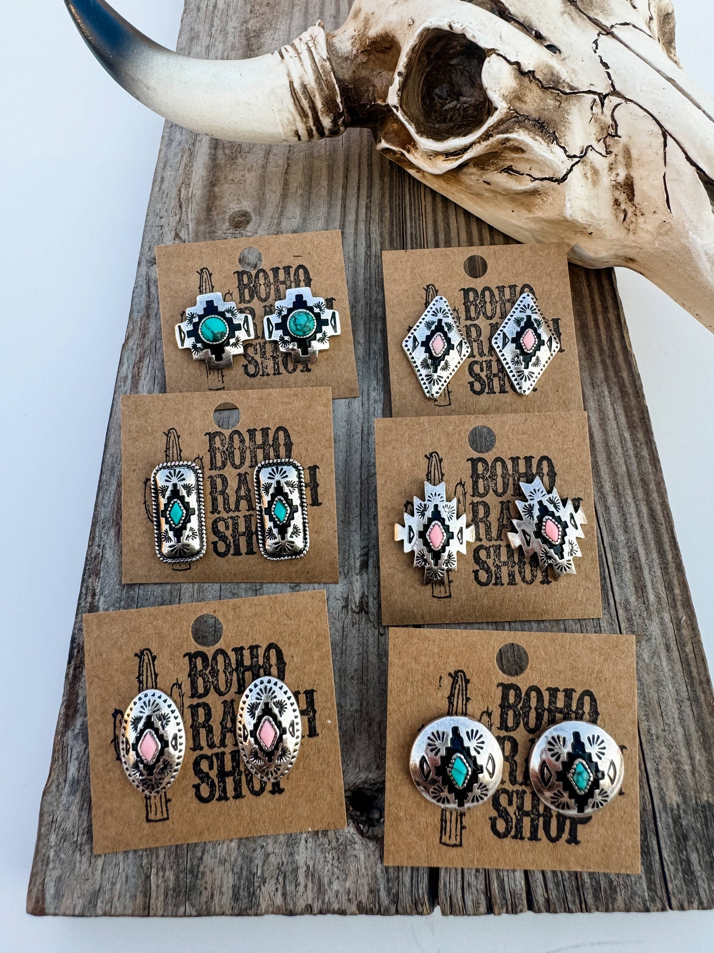 Aztec Post Earrings