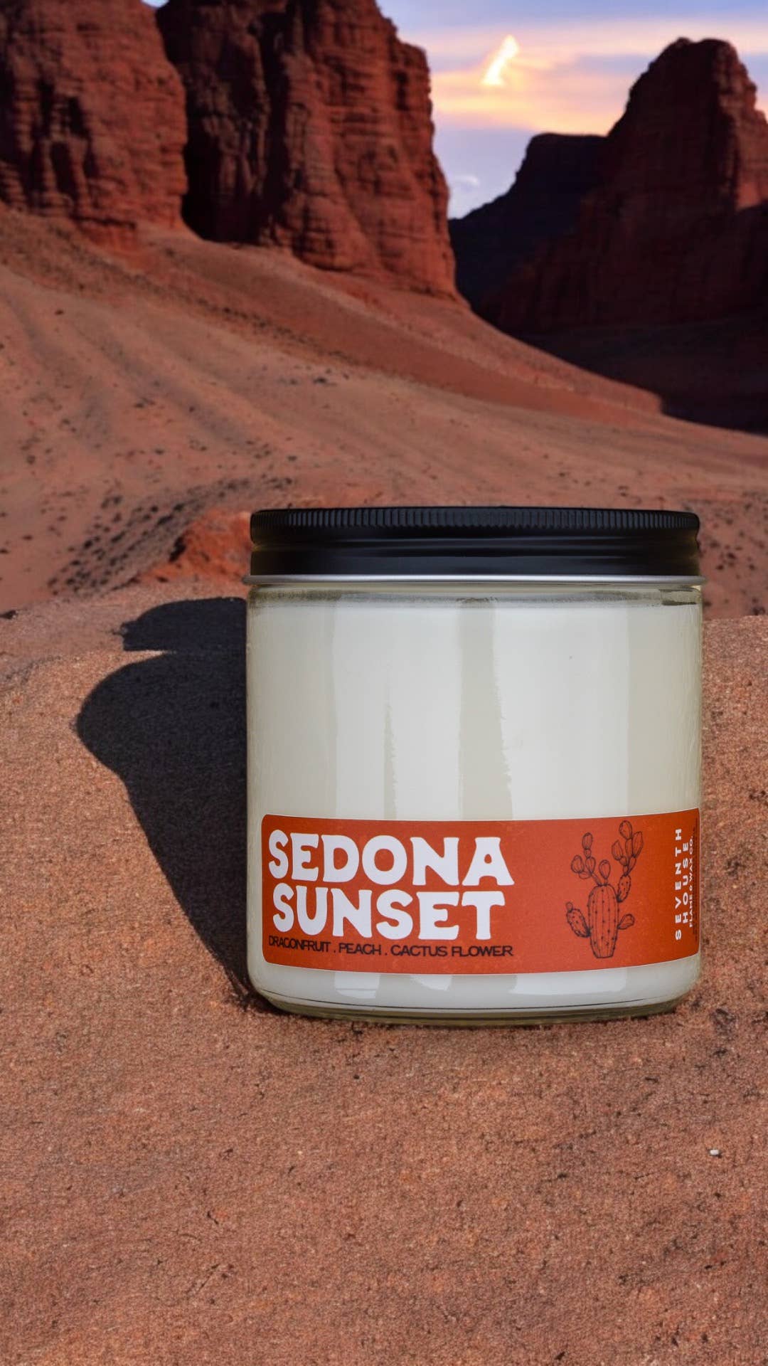 Sedona Sunset - Dragonfruit, Cactus, Peach Candle