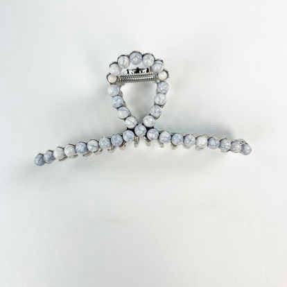 White Stone Claw Clip