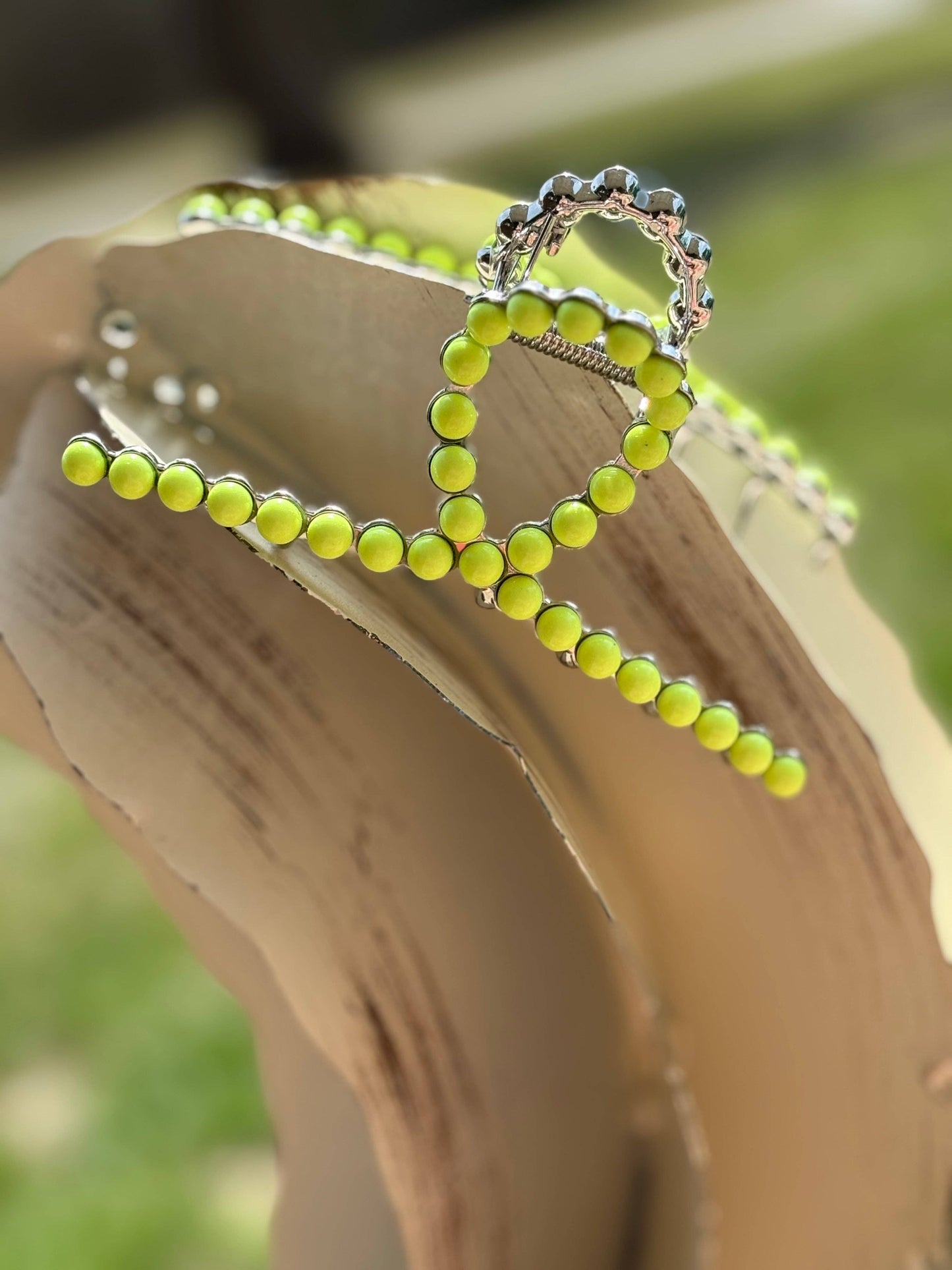 Yellow Stone Claw Clip