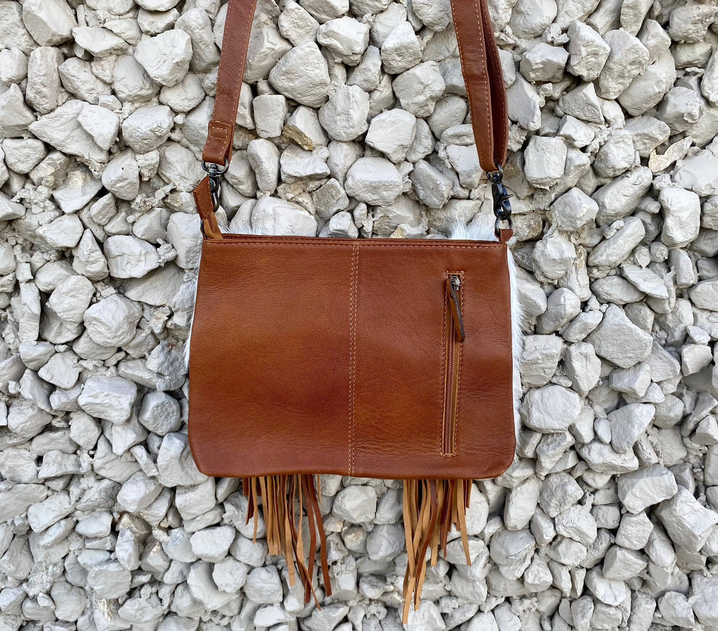 Fati Cowhide Fringe Purse
