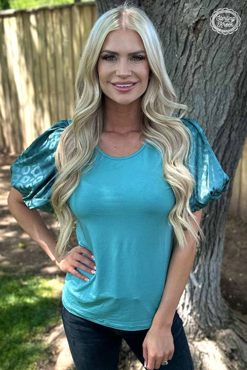 LOUISIANA WOMAN TOP - TEAL