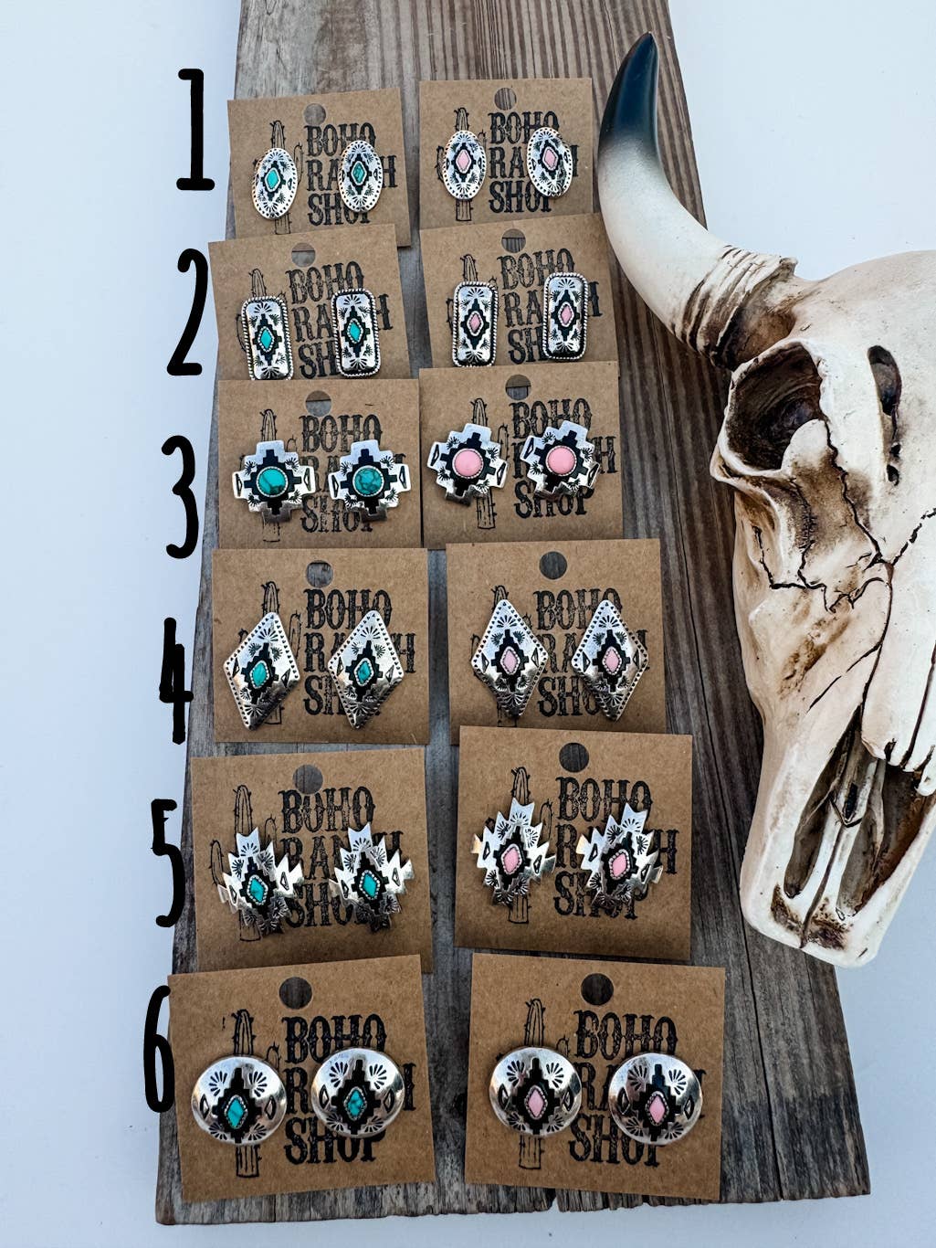 Aztec Post Earrings