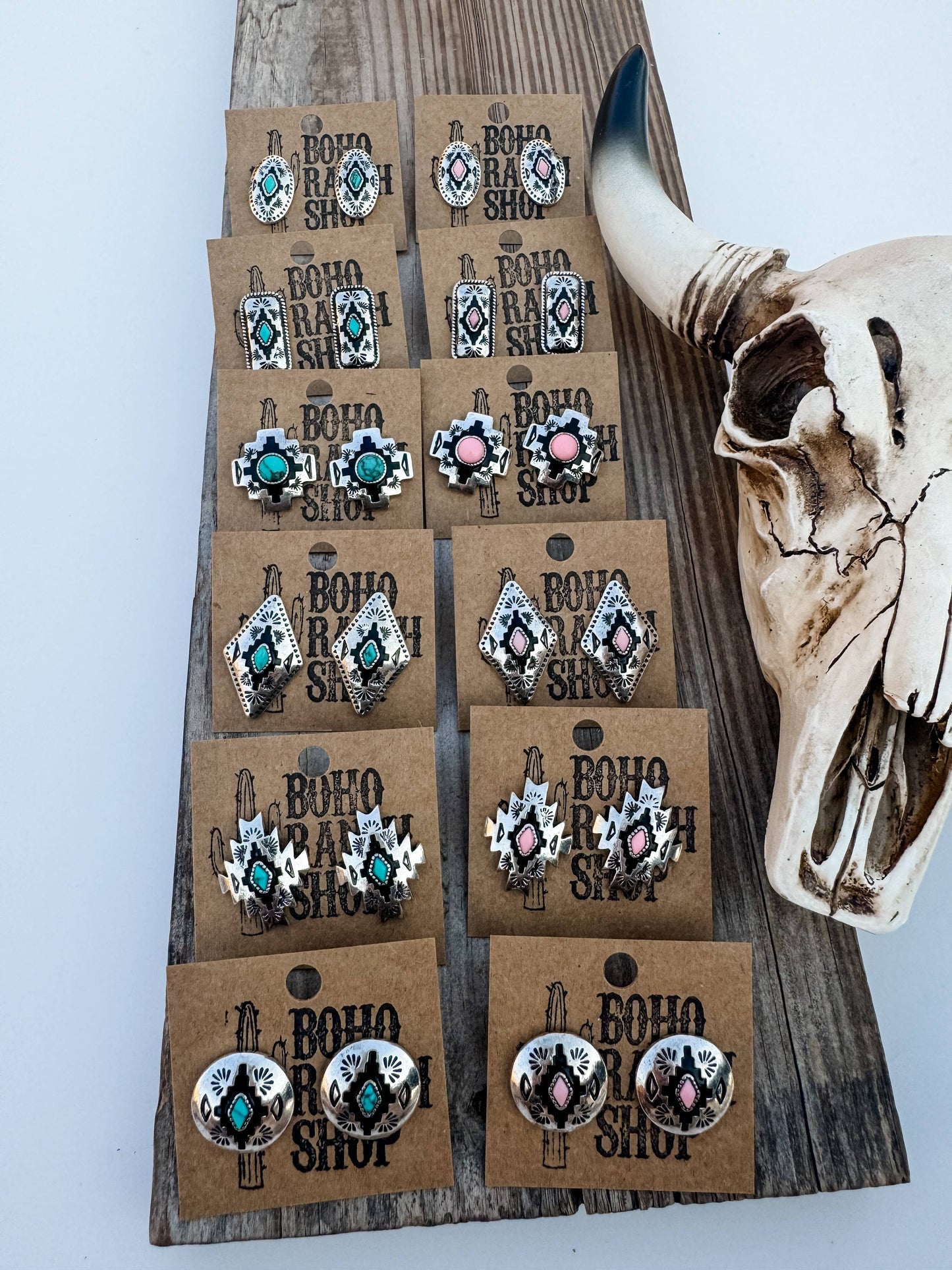 Aztec Post Earrings