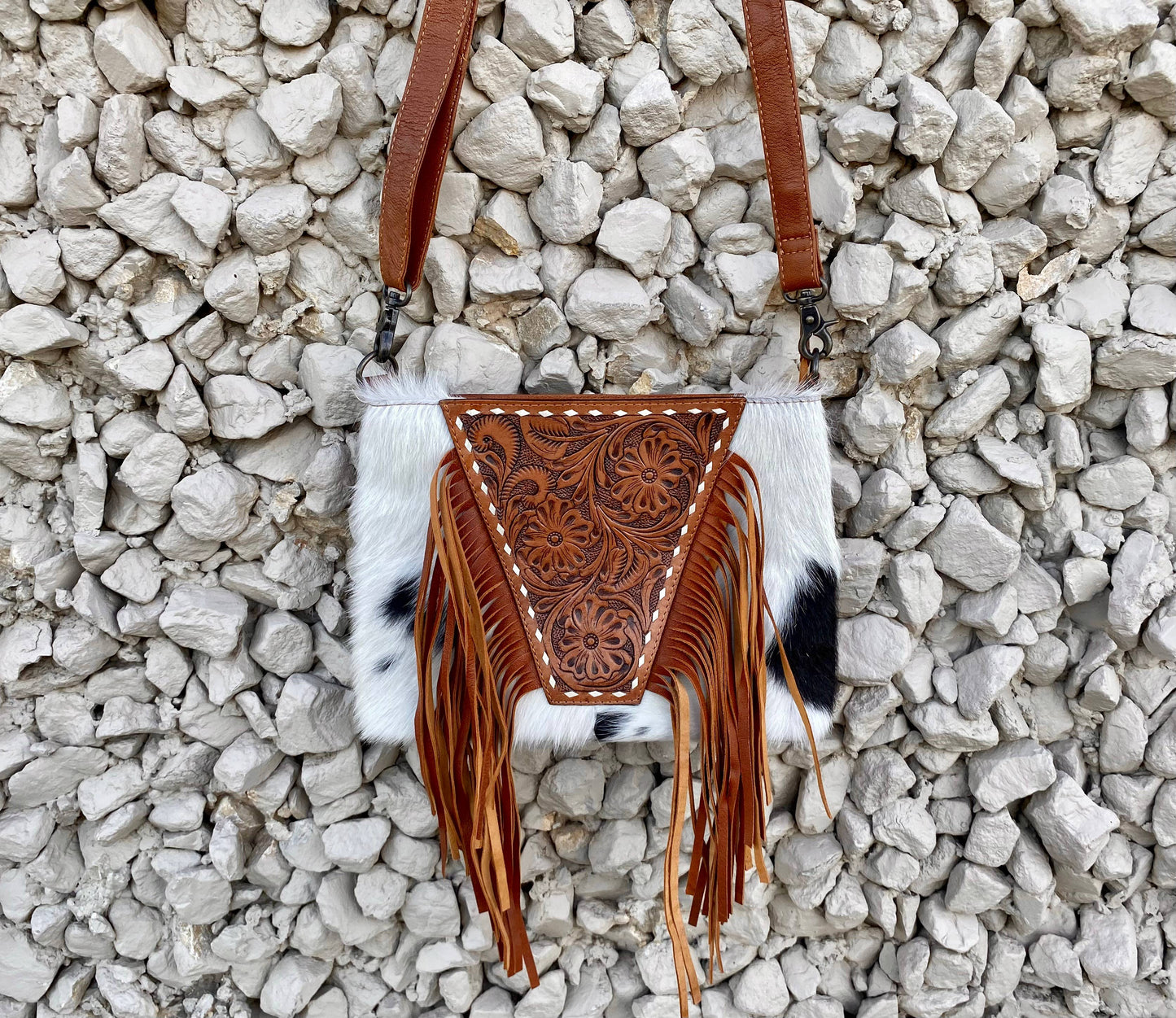 Fati Cowhide Fringe Purse