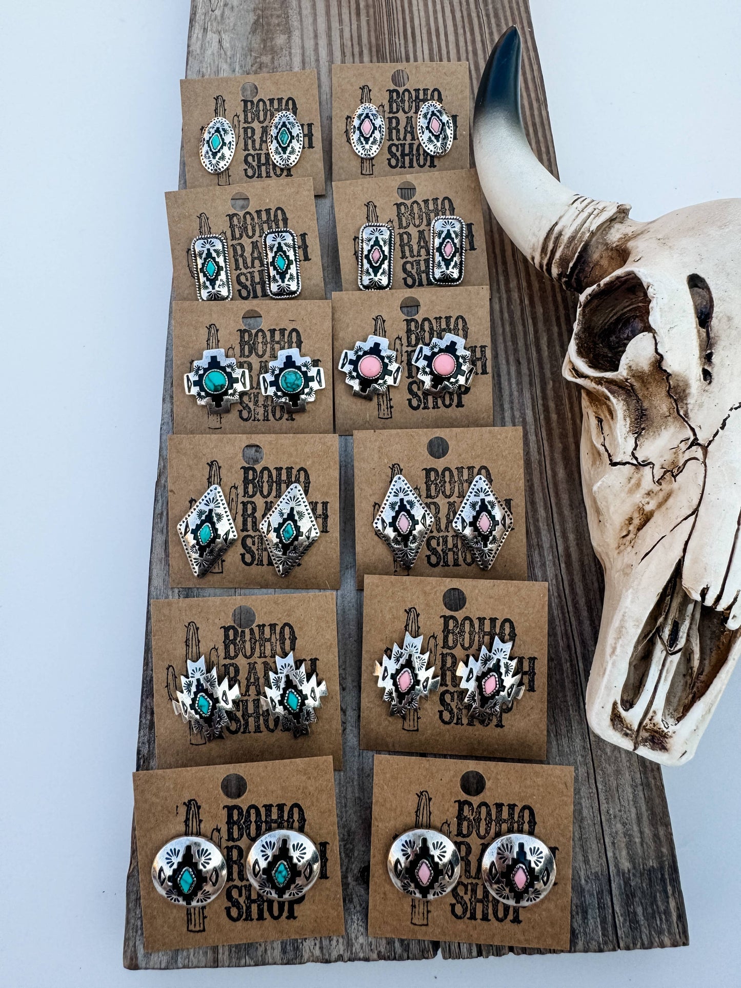 Aztec Post Earrings