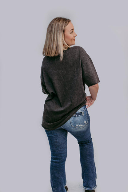 MK305 COWGIRL Embellished Mineral Washed Tee