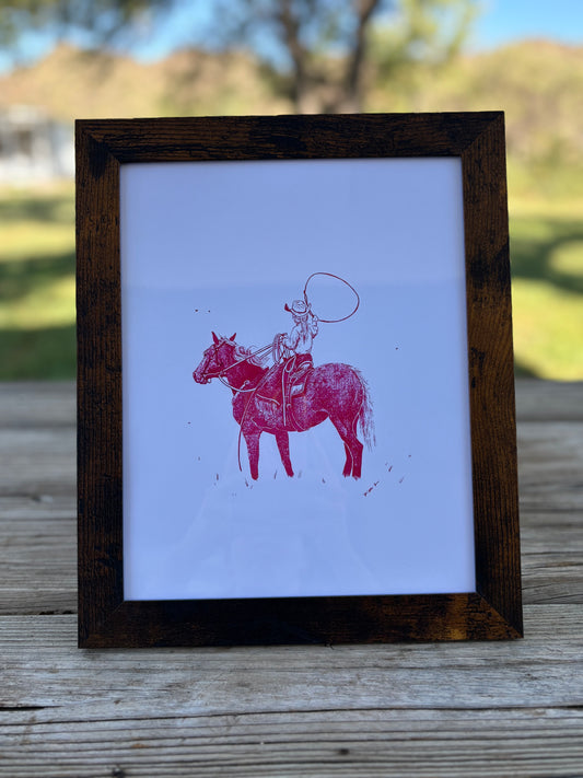 Pink Cowgirl 5x7