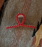 Red Stone Claw Clip