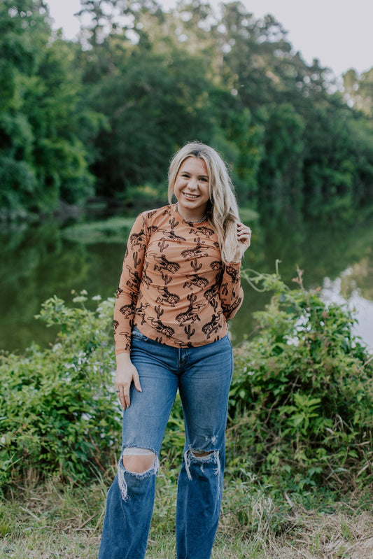 MK397B Velvet Mesh Top