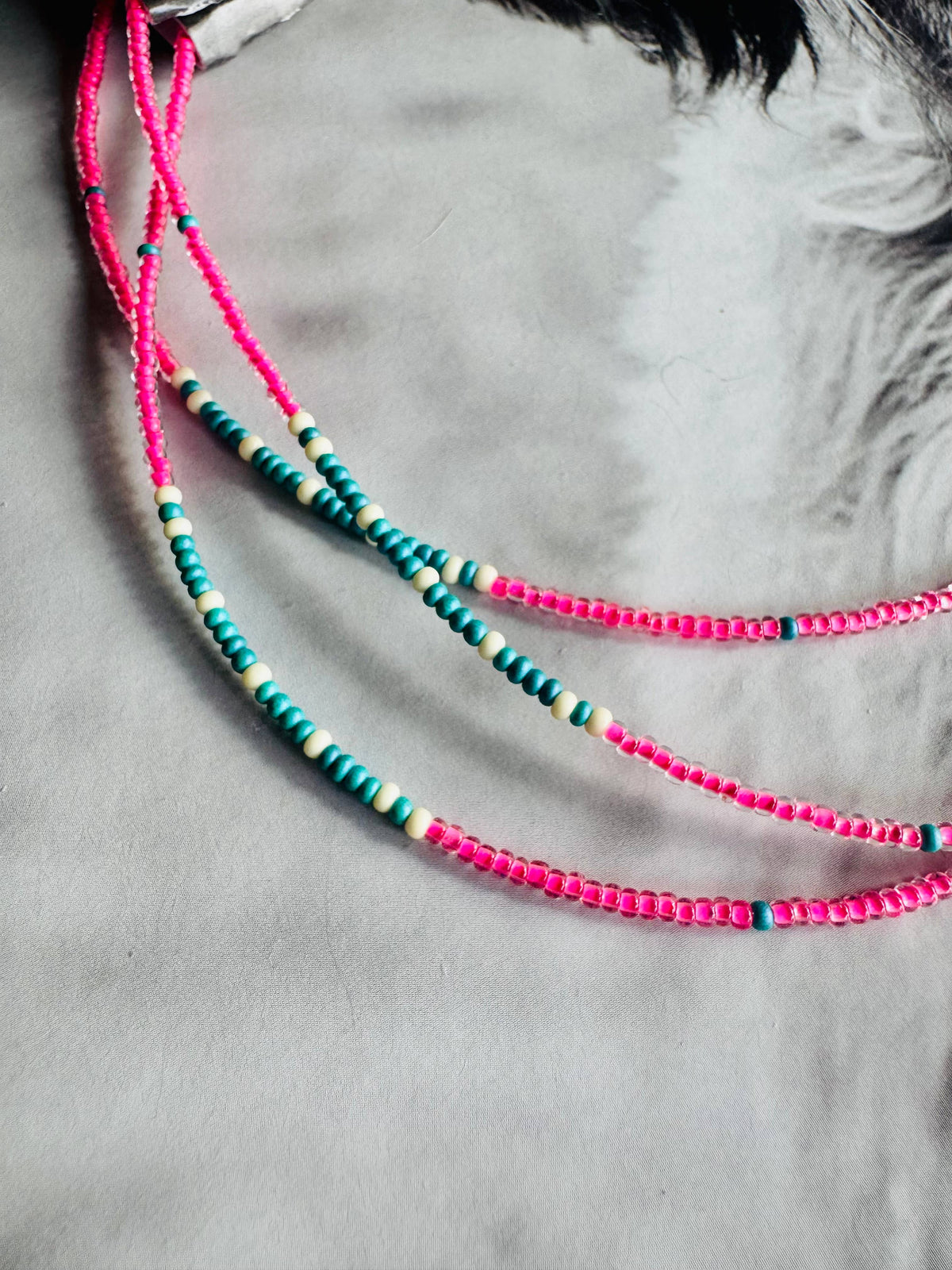 Beaded Choker/Neon Choker/Minimalism Choker/Layering