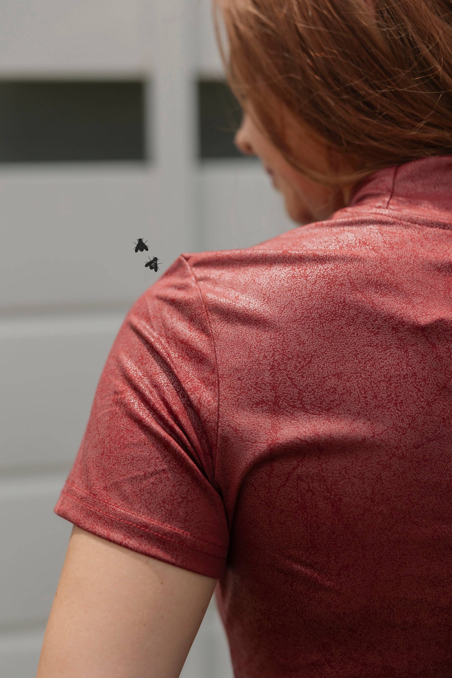 LEATHER FEELZ TOP *BURGUNDY