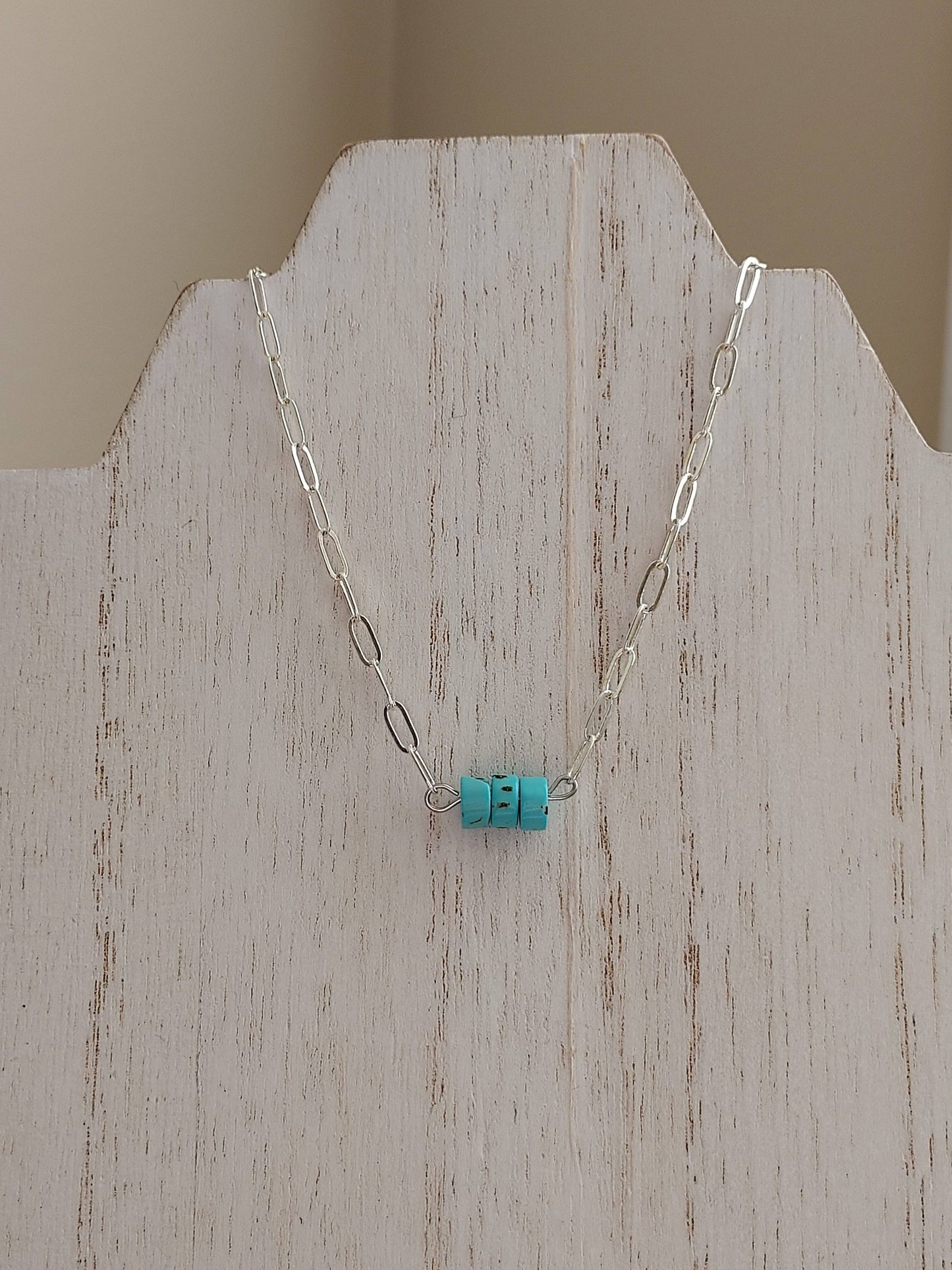 Turquoise Paperclip Choker