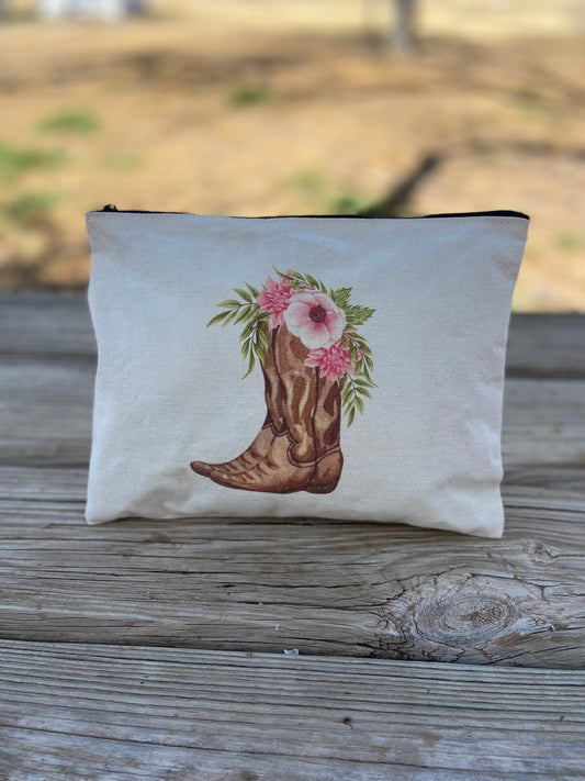 Canvas Cosmetic Bag - Boots