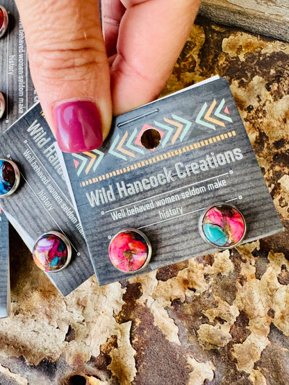 Bubble Gum Turquoise Earring/Turquoise Stud Earrings