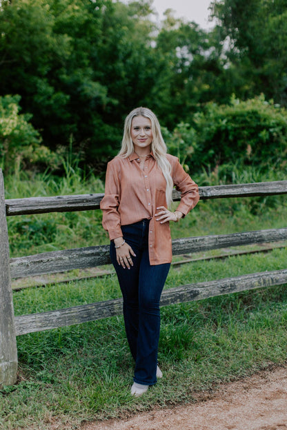 MK767 Pearl Snap Button Up Shirt