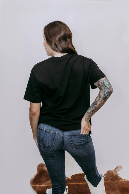 MK389 Tinsel Worry Less SL Tee - Black