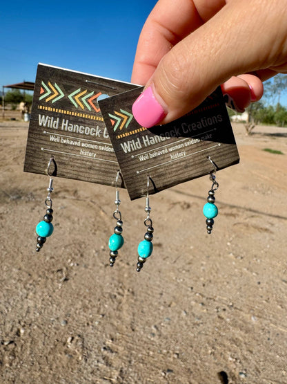 Sleeping Beauty Turquoise Earrings/Western Earrings