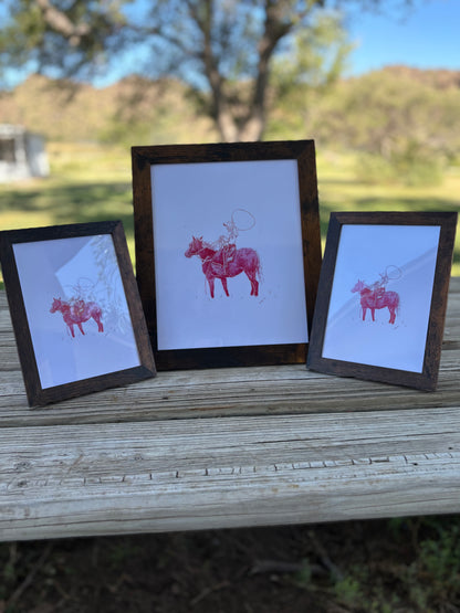 Pink Cowgirl 5x7