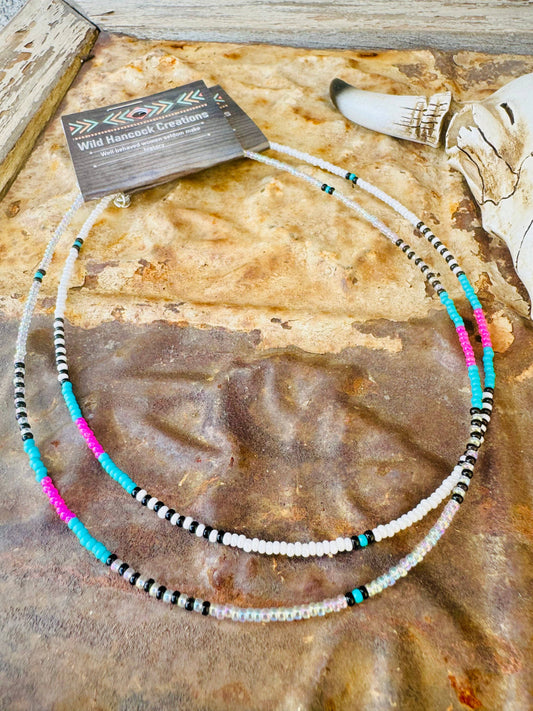 90’s Neon Seed Bead Choker