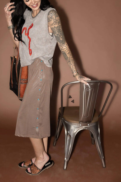 Slit Decisions *Chocolate Skirt