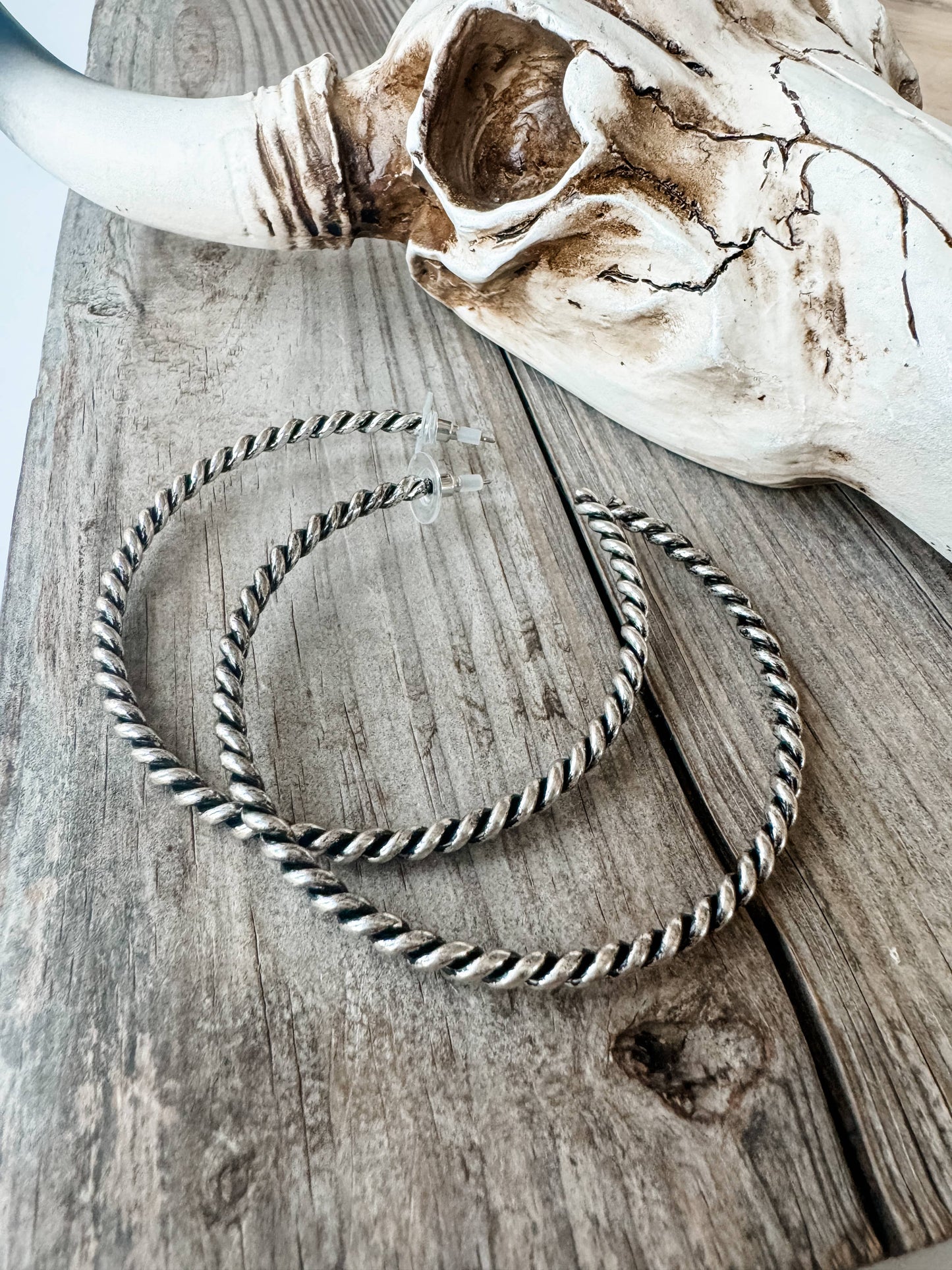 2.75” Rope Hoop Earrings