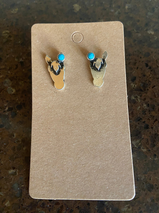 Horse Head Stud Earrings