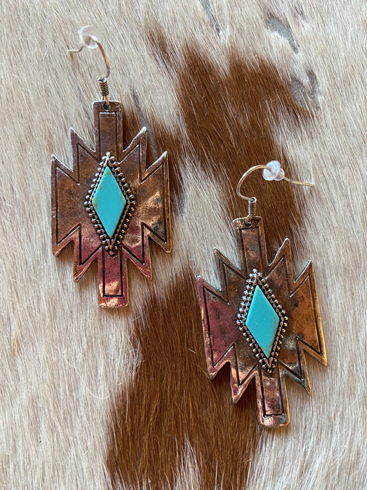 Aztec Casting Earrings