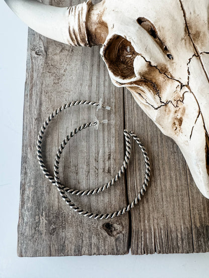 2.75” Rope Hoop Earrings