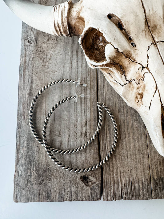 2.75” Rope Hoop Earrings