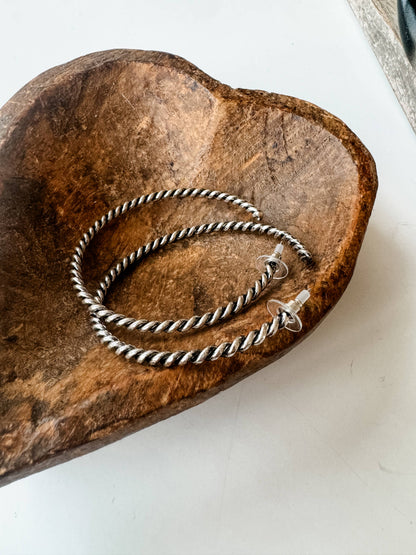 2.75” Rope Hoop Earrings