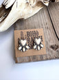 Heart Stone Stud Earrings