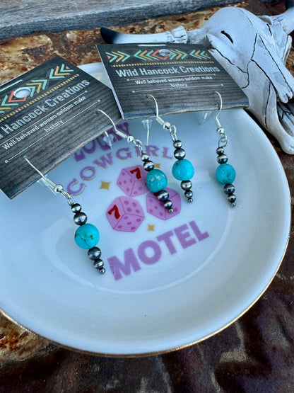 Sleeping Beauty Turquoise Earrings/Western Earrings