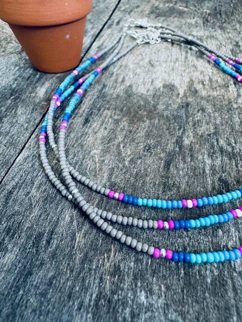 Beaded Choker/Seed Bead Choker/Small Choker/Western Choker
