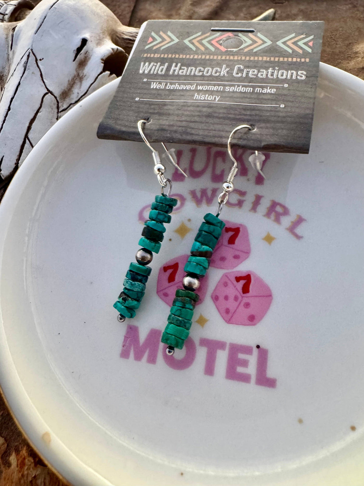 Real Turquoise Earrings/Navajo Pearl Earrings/Western Style